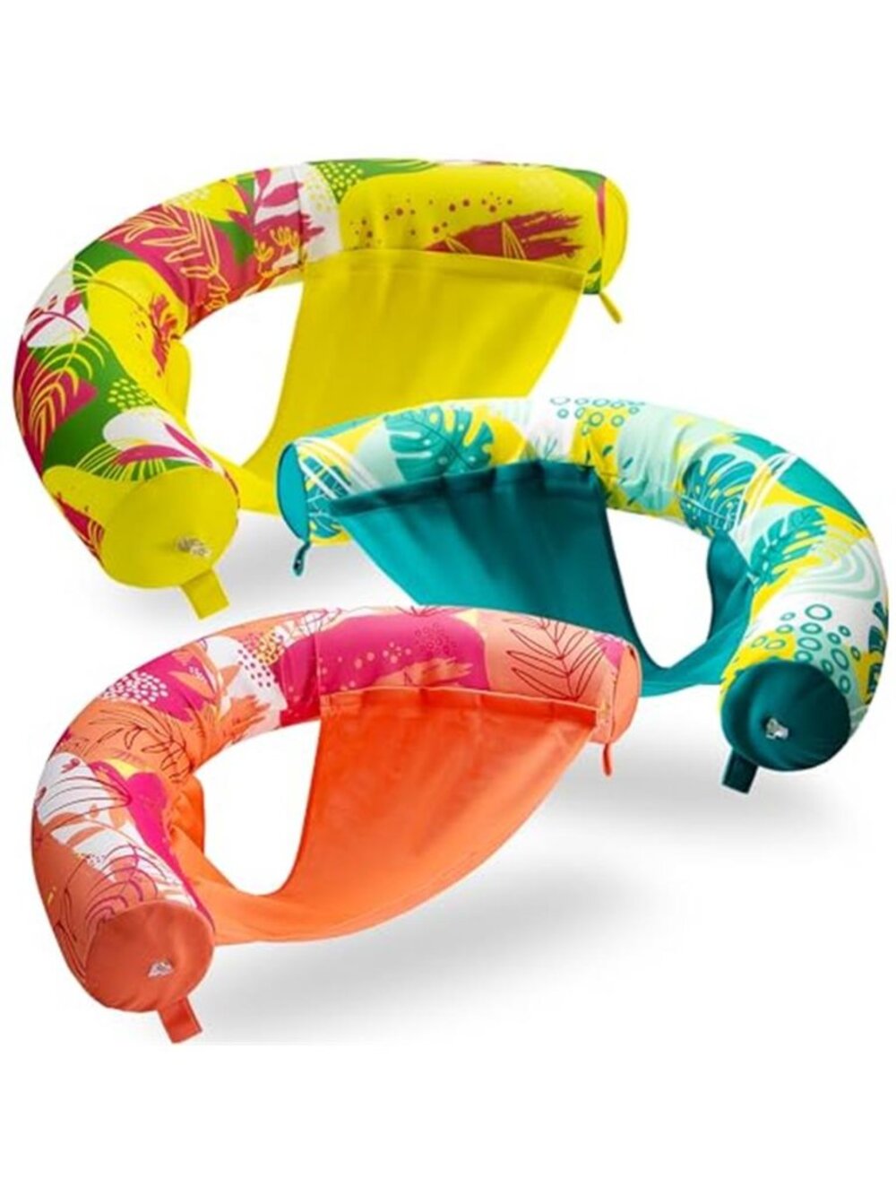 Inflatable Pool Noodle Chair Float 3 Pack Adult Sling Lounge Swimming Summer